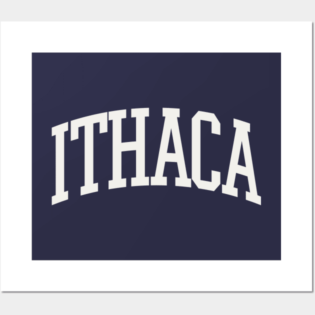 Ithaca New York Ithaca University Collegiate Type Wall Art by PodDesignShop